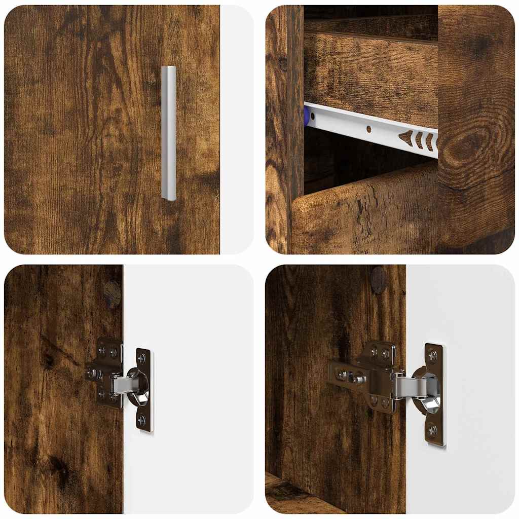 Buffet Chêne fumé 88,5 x 30,5 x 73 cm Bois d'ingénierie - XIOS