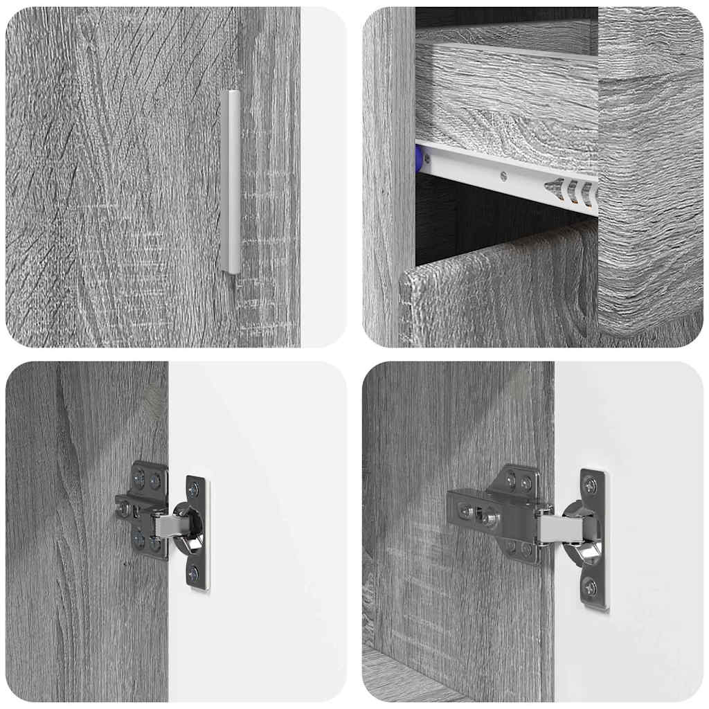 Buffet Gris Sonoma 88,5 x 30,5 x 73 cm Bois d'ingénierie - XIOS