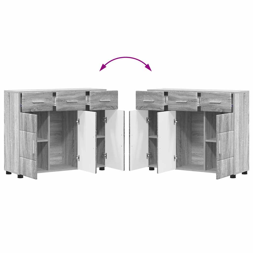 Buffet Gris Sonoma 88,5 x 30,5 x 73 cm Bois d'ingénierie - XIOS