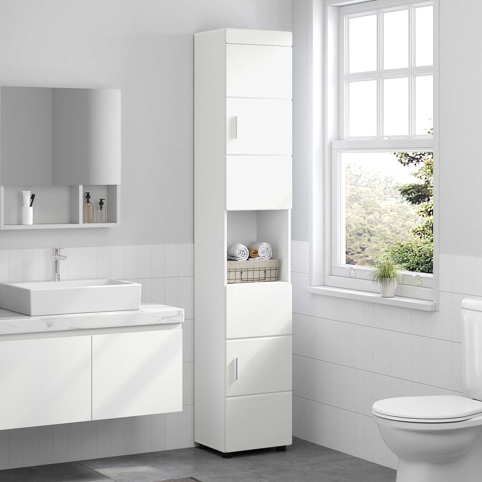 Ensemble d'armoire de salle de bain TULUM Blanc - XIOS