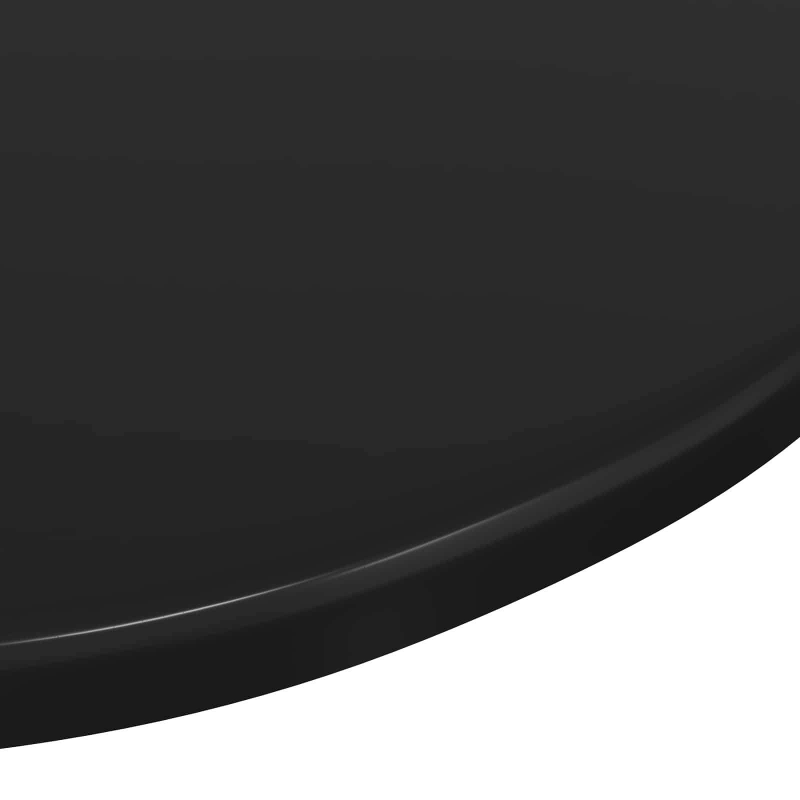 Plateau de table Noir Ø 80 x 1,5 cm Bois d'ingénierie - XIOS