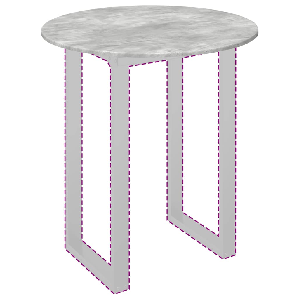 Plateau de table Gris béton 80 x 80 x 1.5 cm Bois d'ingénierie - XIOS