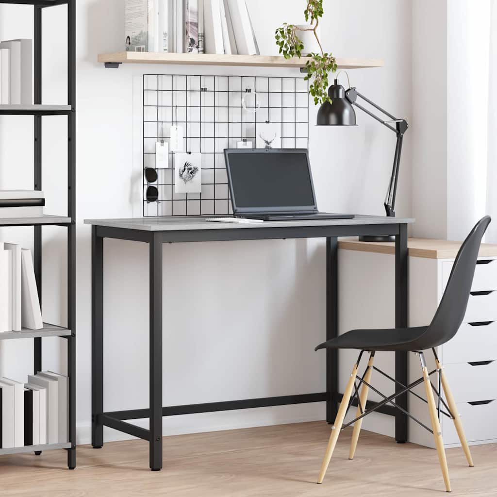 table Gris Sonoma 80 x 50 x 76,5 cm Bois d'ingénierie et acier - XIOS