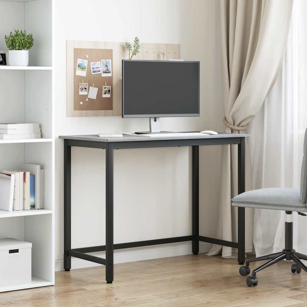 table Gris Sonoma 80 x 50 x 76,5 cm Bois d'ingénierie et acier - XIOS