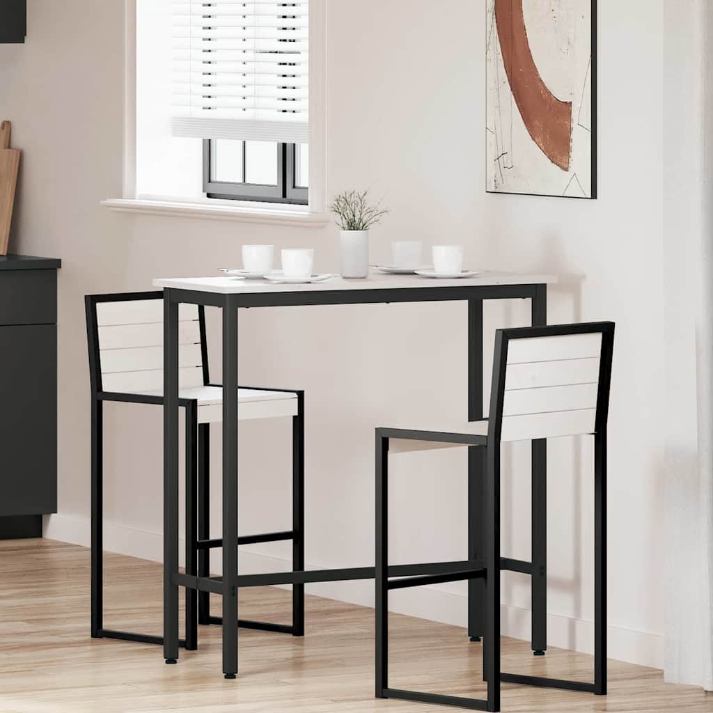 table Blanc 100 x 40 x 101 cm Bois d'ingénierie et acier - XIOS