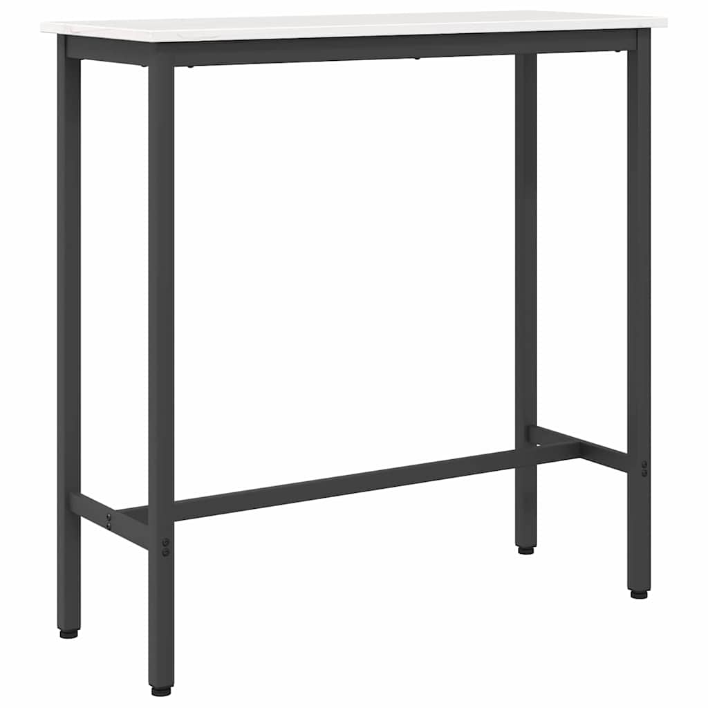 table Blanc 100 x 40 x 101 cm Bois d'ingénierie et acier - XIOS