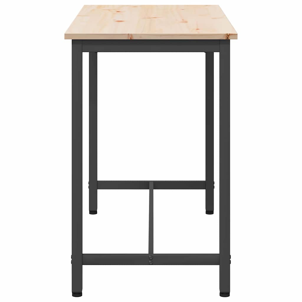 table Naturel 100 x 50 x 77 cm Bois d'ingénierie et acier - XIOS