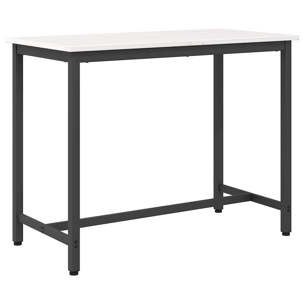 table Blanc 100 x 50 x 77 cm Bois d'ingénierie et acier - XIOS
