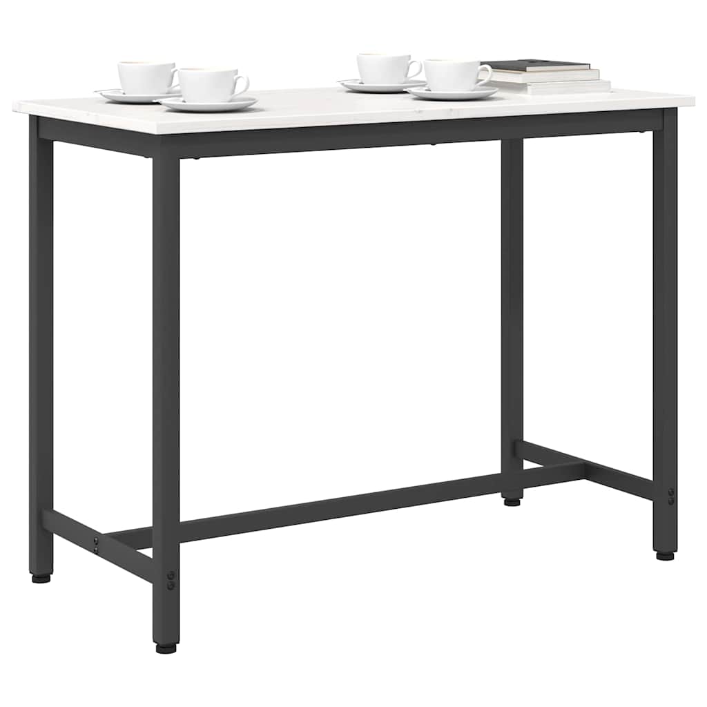 table Blanc 100 x 50 x 77 cm Bois d'ingénierie et acier - XIOS