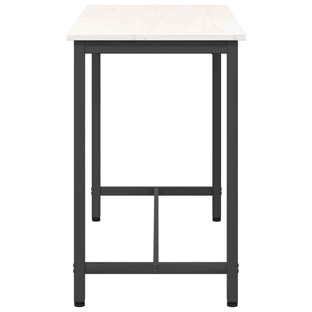 table Blanc 100 x 50 x 77 cm Bois d'ingénierie et acier - XIOS