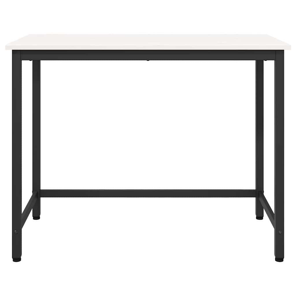 table Blanc 100 x 50 x 77 cm Bois d'ingénierie et acier - XIOS