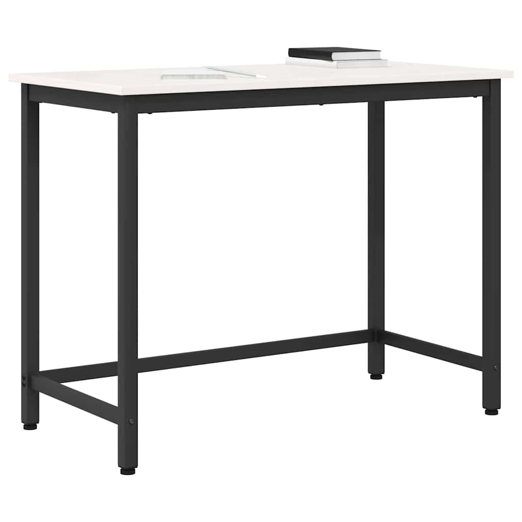 table Blanc 100 x 50 x 77 cm Bois d'ingénierie et acier - XIOS