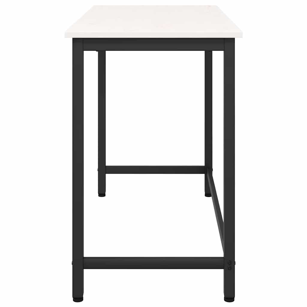 table Blanc 100 x 50 x 77 cm Bois d'ingénierie et acier - XIOS