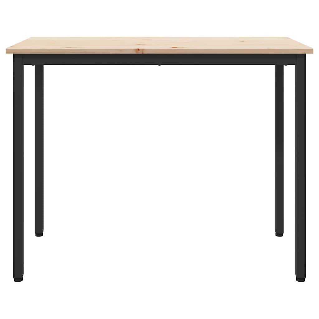 table Naturel 100 x 50 x 77 cm Bois d'ingénierie et acier - XIOS
