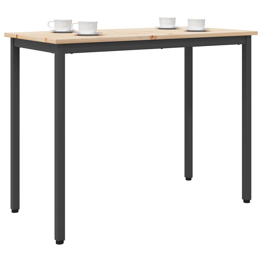 table Naturel 100 x 50 x 77 cm Bois d'ingénierie et acier - XIOS