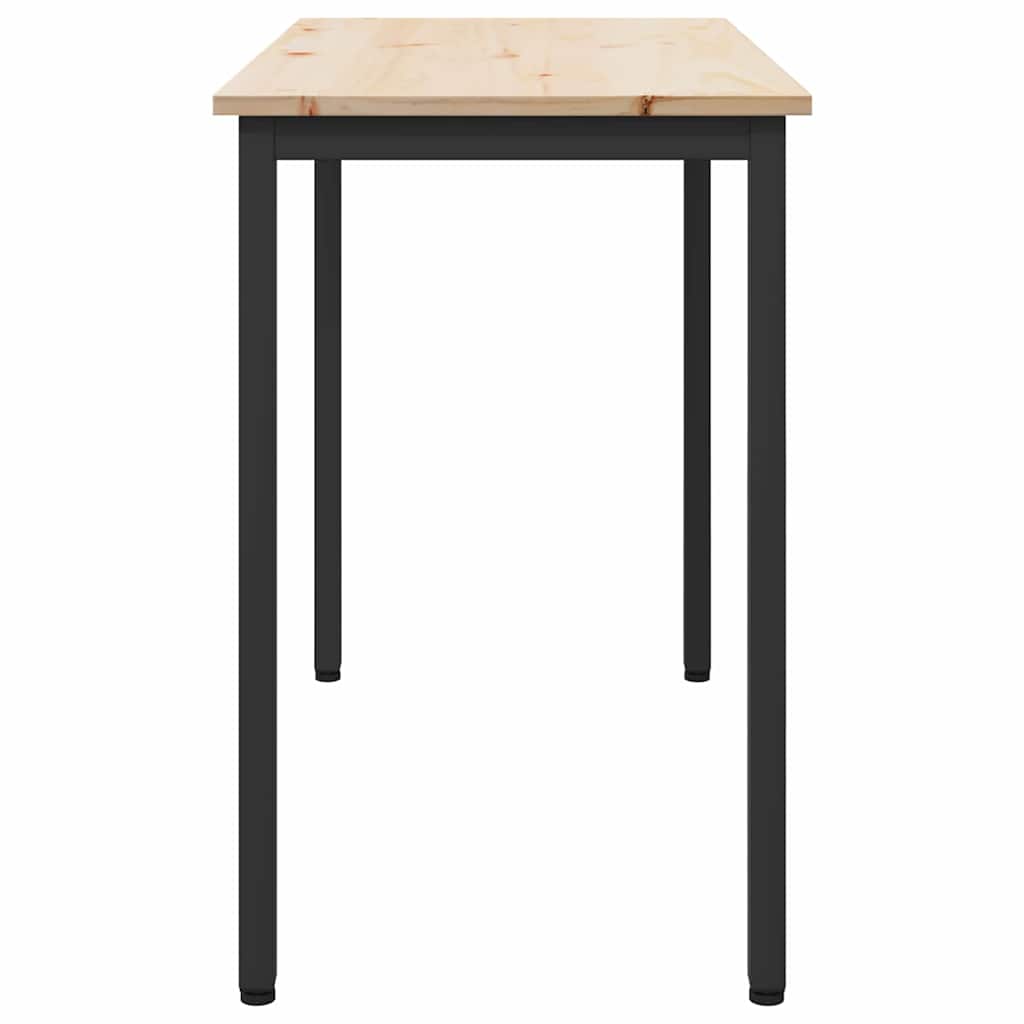 table Naturel 100 x 50 x 77 cm Bois d'ingénierie et acier - XIOS