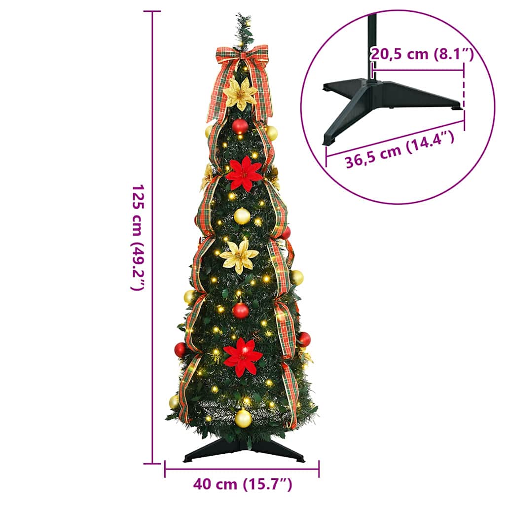 Sapin de Noël artificiel avec 50 LED Vert 120 cm PVC - XIOS