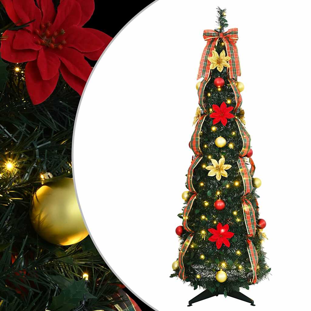 Sapin de Noël artificiel avec 100 LED Vert 150 cm PVC - XIOS
