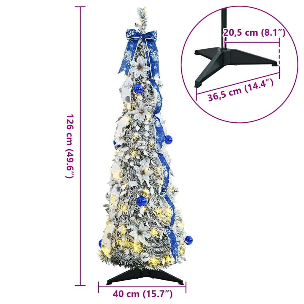 Sapin de Noël artificiel avec 50 LED Vert 120 cm PVC - XIOS