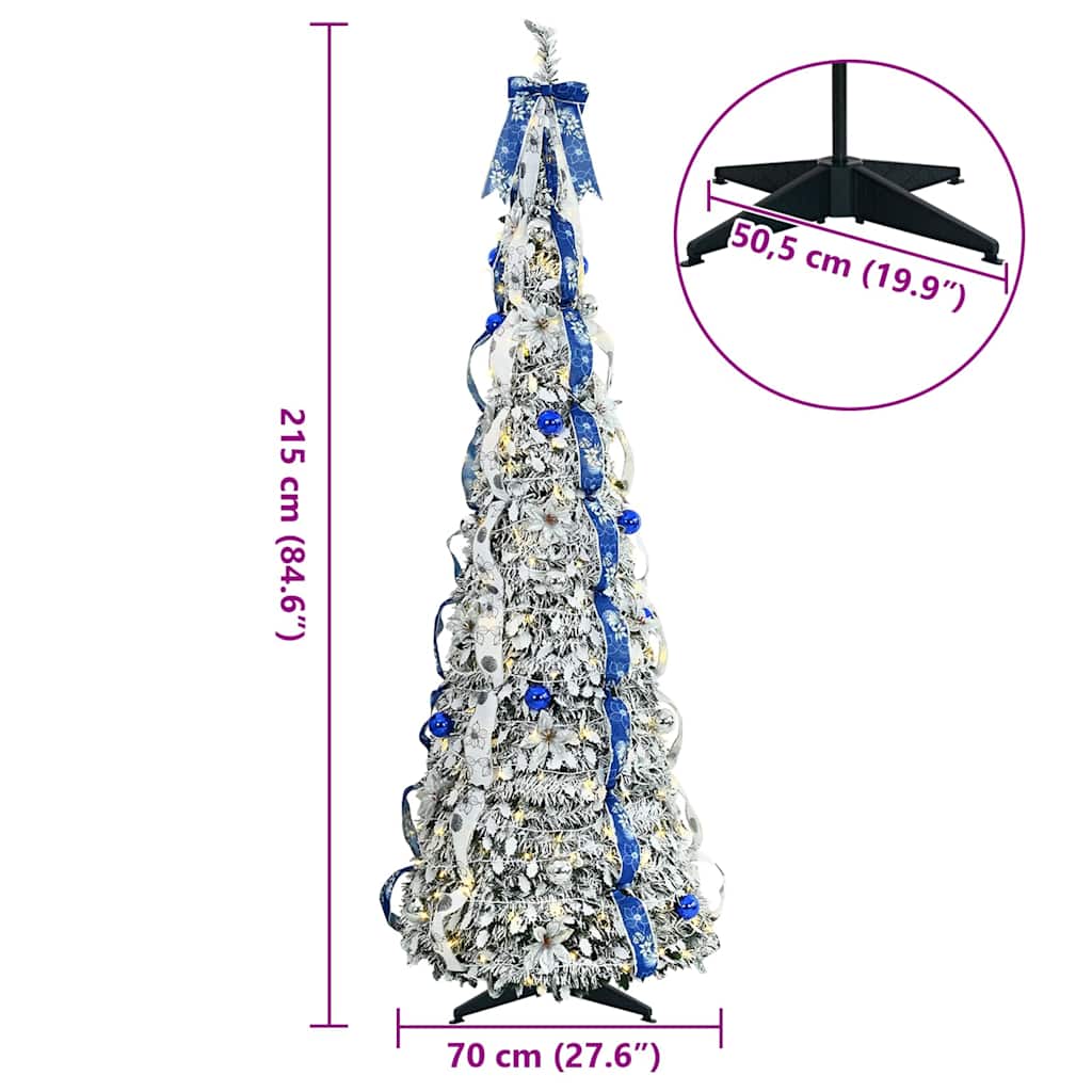 Sapin de Noël artificiel avec 200 LED Vert 210 cm PVC - XIOS