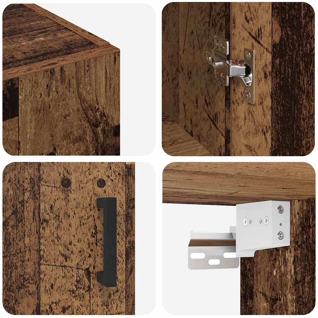 Armoires Murailles 2 pcs Bois ancien 69,5 x 34 x 90 cm - XIOS