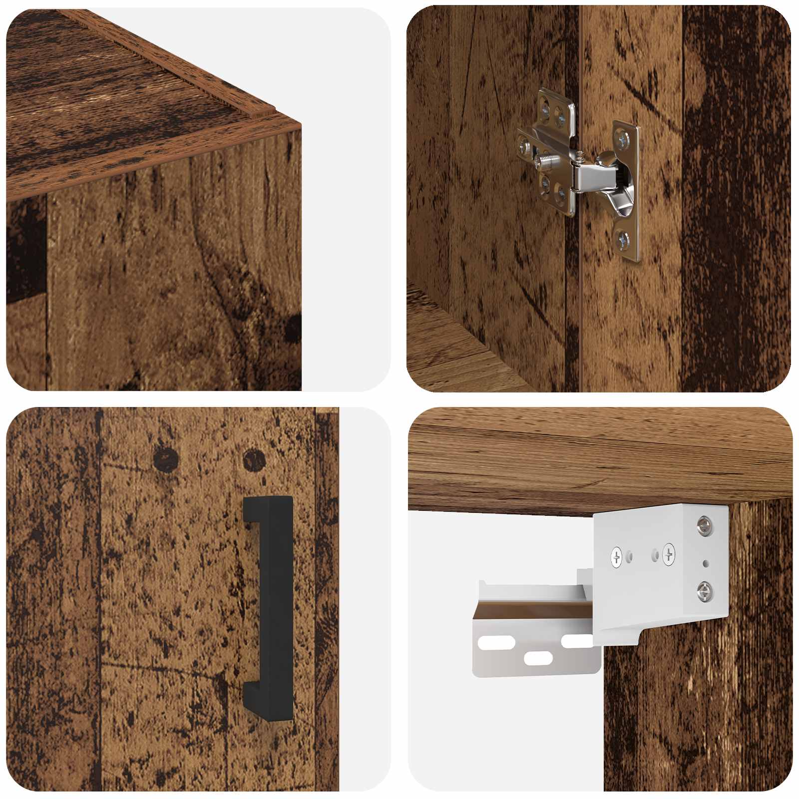 Armoire Murale 2 pcs Bois ancien 69,5 x 34 x 90 cm - XIOS
