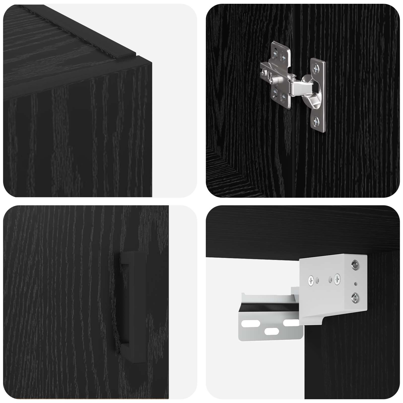 Armoire Murale Montage mural 2 pcs Chêne noir 69,5 x 34 x 90 cm - XIOS