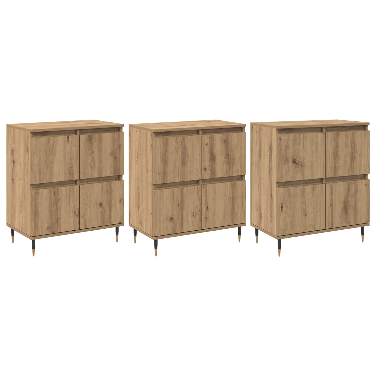 Armoire de rangement 3 pcs Chêne artisanal 60 x 35 x 70 cm - XIOS