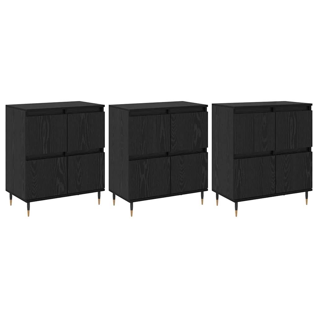 Buffets 3 pcs Chêne noir 180 x 35 x 70 cm Bois d'ingénierie - XIOS