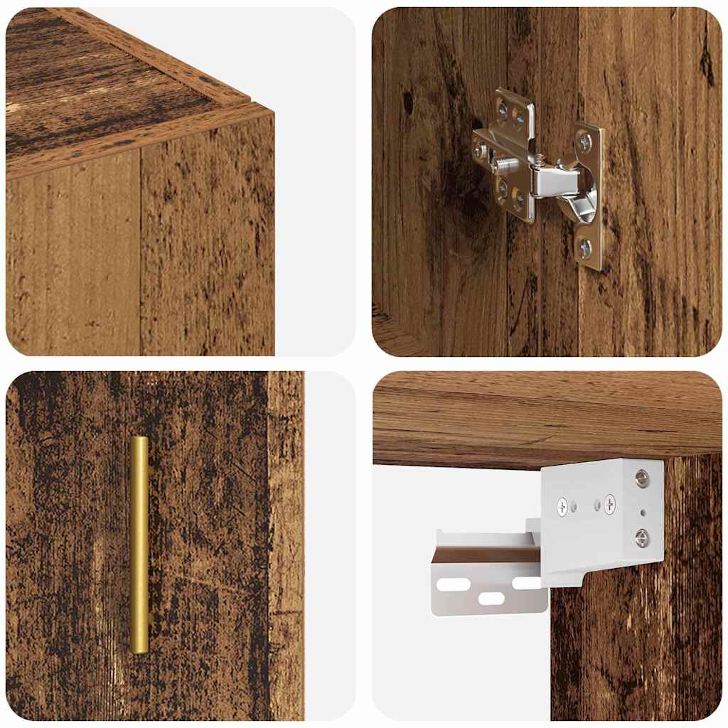 Armoires Murailles 2 pcs Bois ancien 69,5 x 34 x 90 cm - XIOS