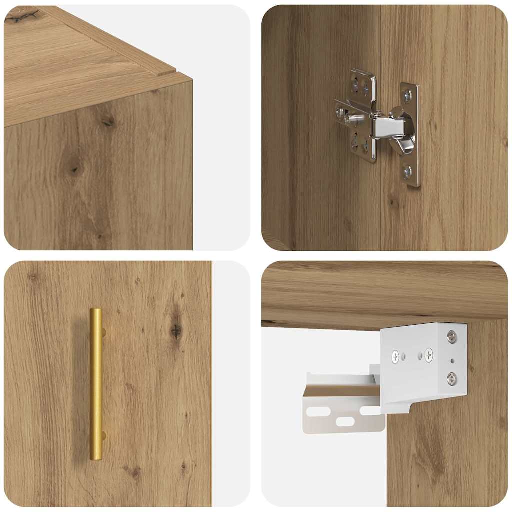 Armoires Murailles 2 pcs chêne artisanal 69,5 x 34 x 90 cm - XIOS