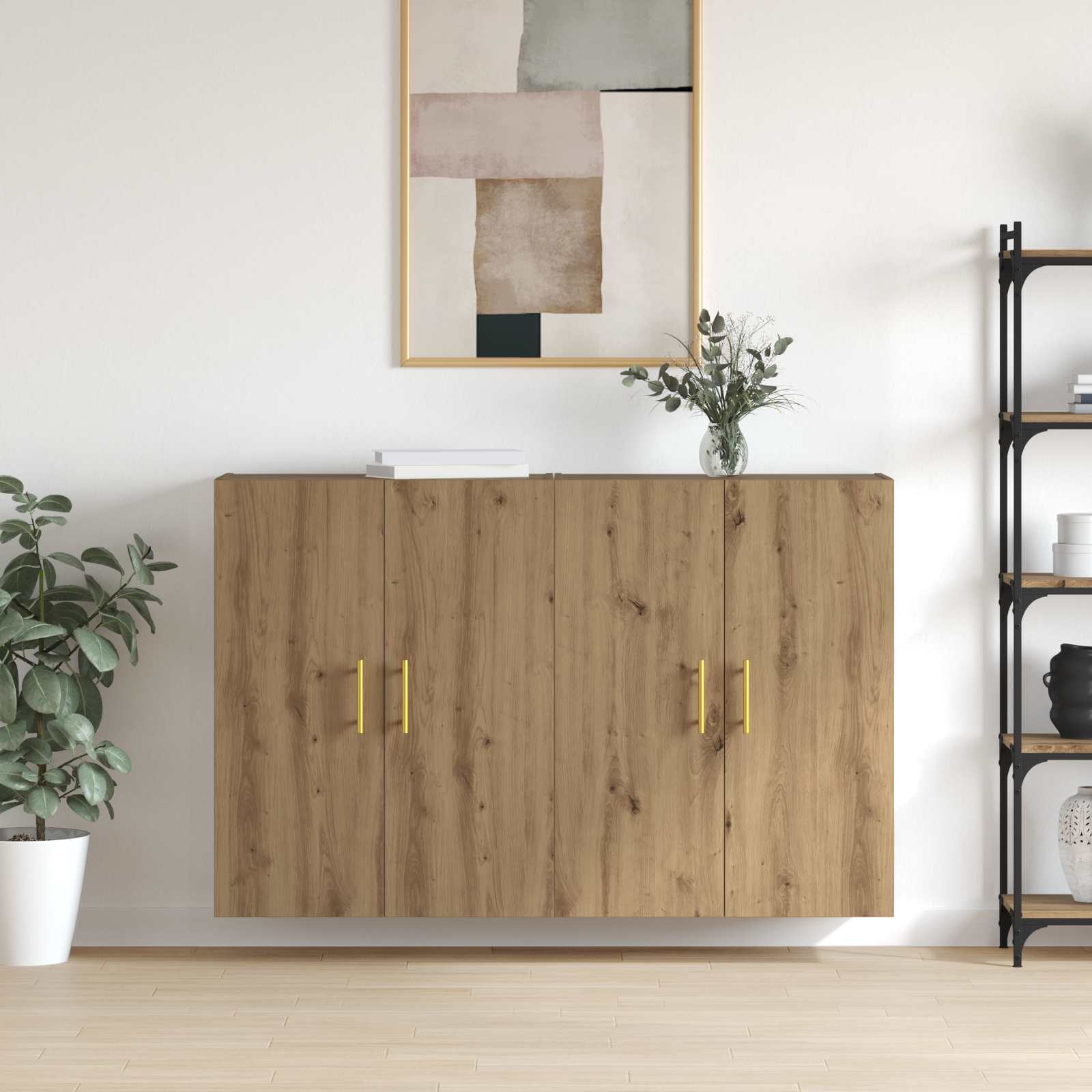 Armoire Murale 2 pcs Chêne artisanal 69,5 x 34 x 90 cm - XIOS