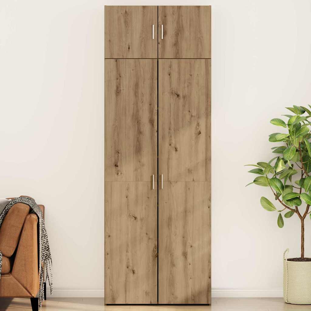 Armoire de rangement chêne artisanal 80 x 42,5 x 225 cm - XIOS