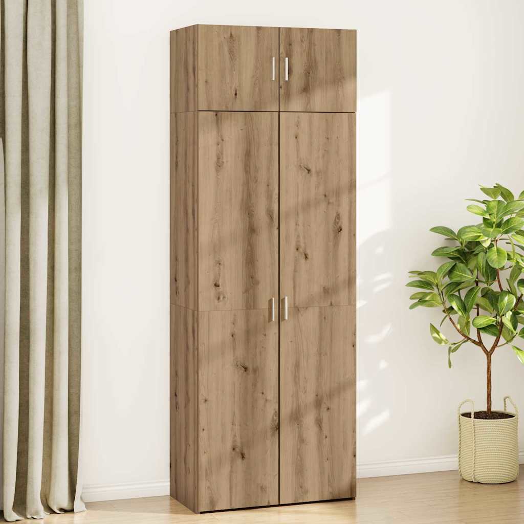 Armoire de rangement chêne artisanal 80 x 42,5 x 225 cm - XIOS