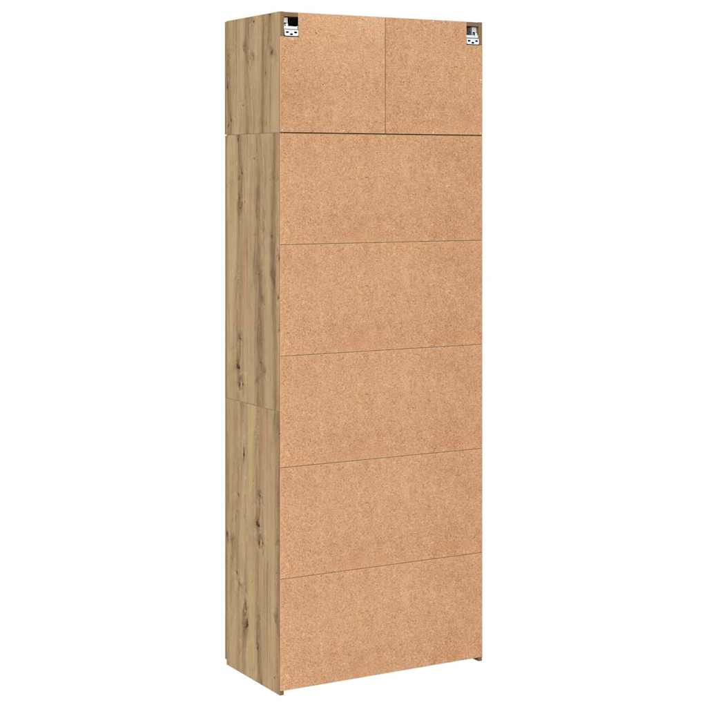 Armoire de rangement chêne artisanal 80 x 42,5 x 225 cm - XIOS