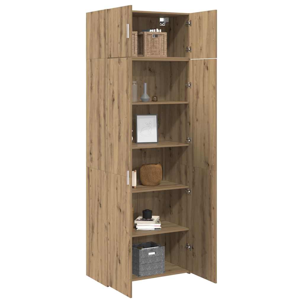 Armoire de rangement chêne artisanal 80 x 42,5 x 225 cm - XIOS