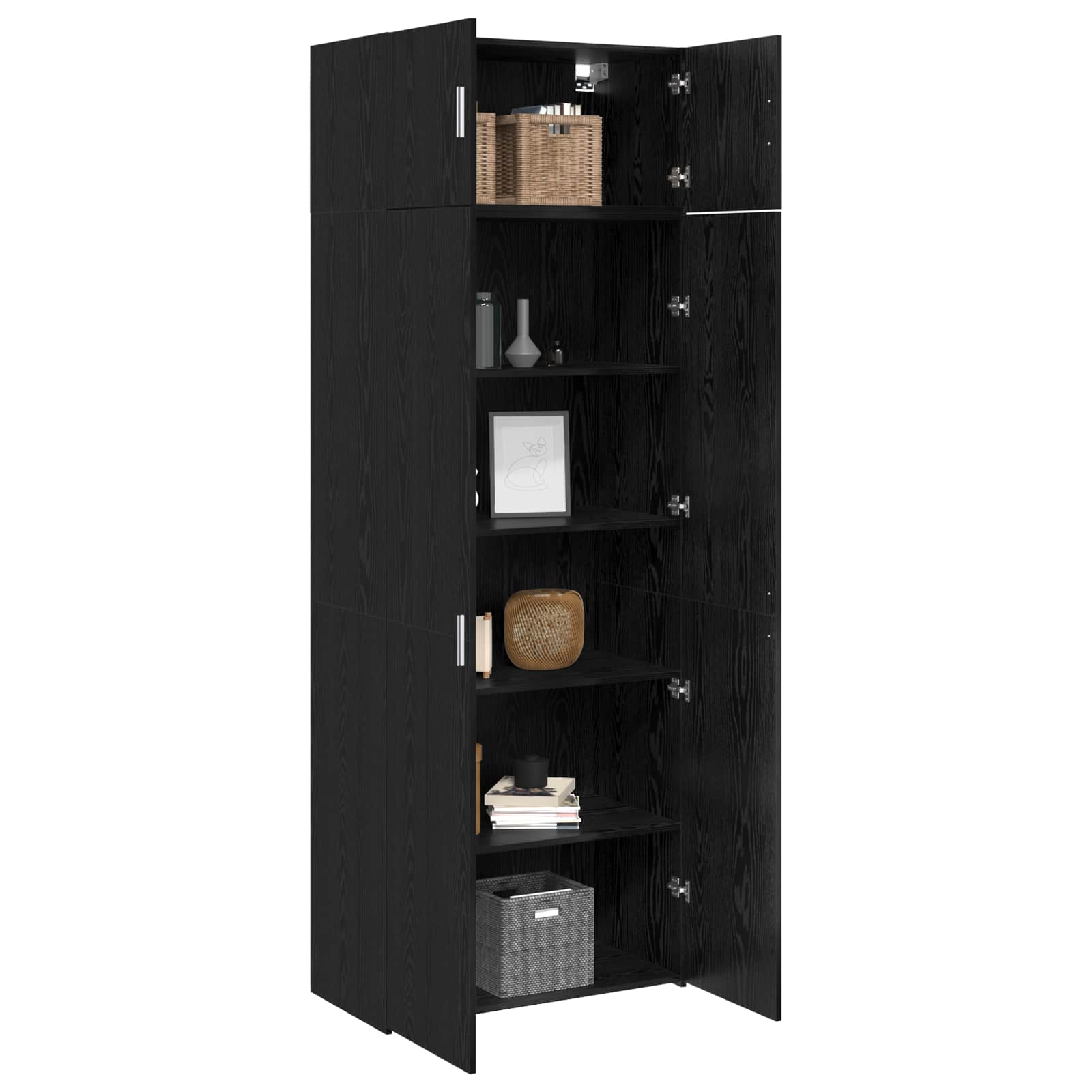 Armoire de rangement 3 pcs Chêne noir - XIOS
