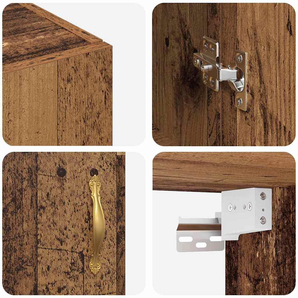 Armoires Murailles 2 pcs Bois ancien 69,5 x 34 x 90 cm - XIOS