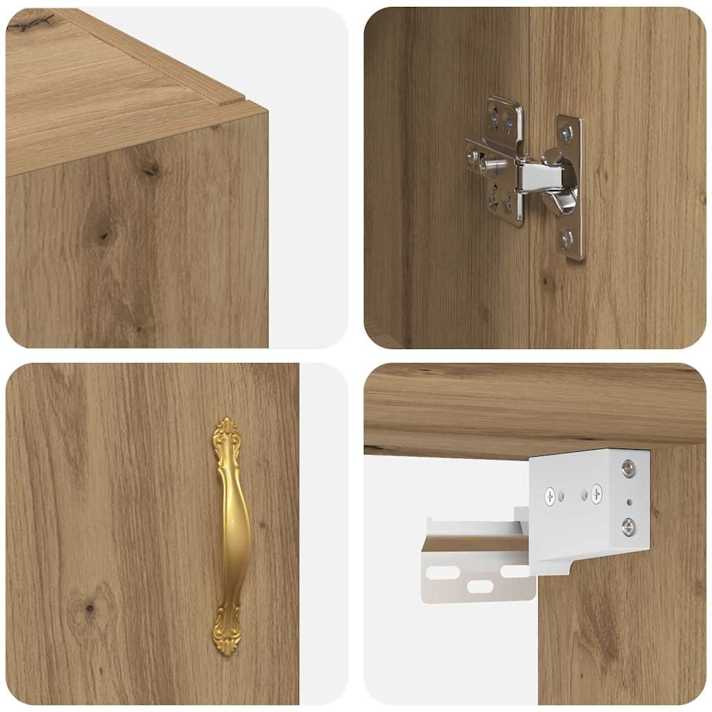Armoires Murailles 2 pcs chêne artisanal 69,5 x 34 x 90 cm - XIOS