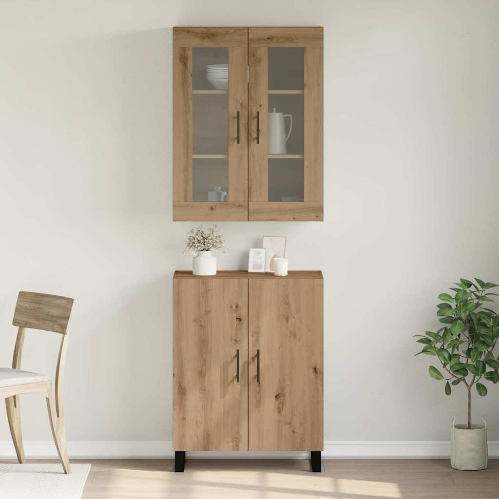 Haut Armoire Montage mural chêne artisanal 69,5 x 34 x 90 cm - XIOS
