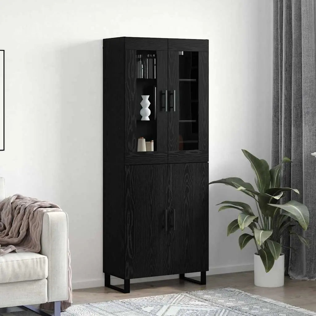 Haut Armoire 2 pc Chêne noir 69,5 x 34 x 180 cm - XIOS