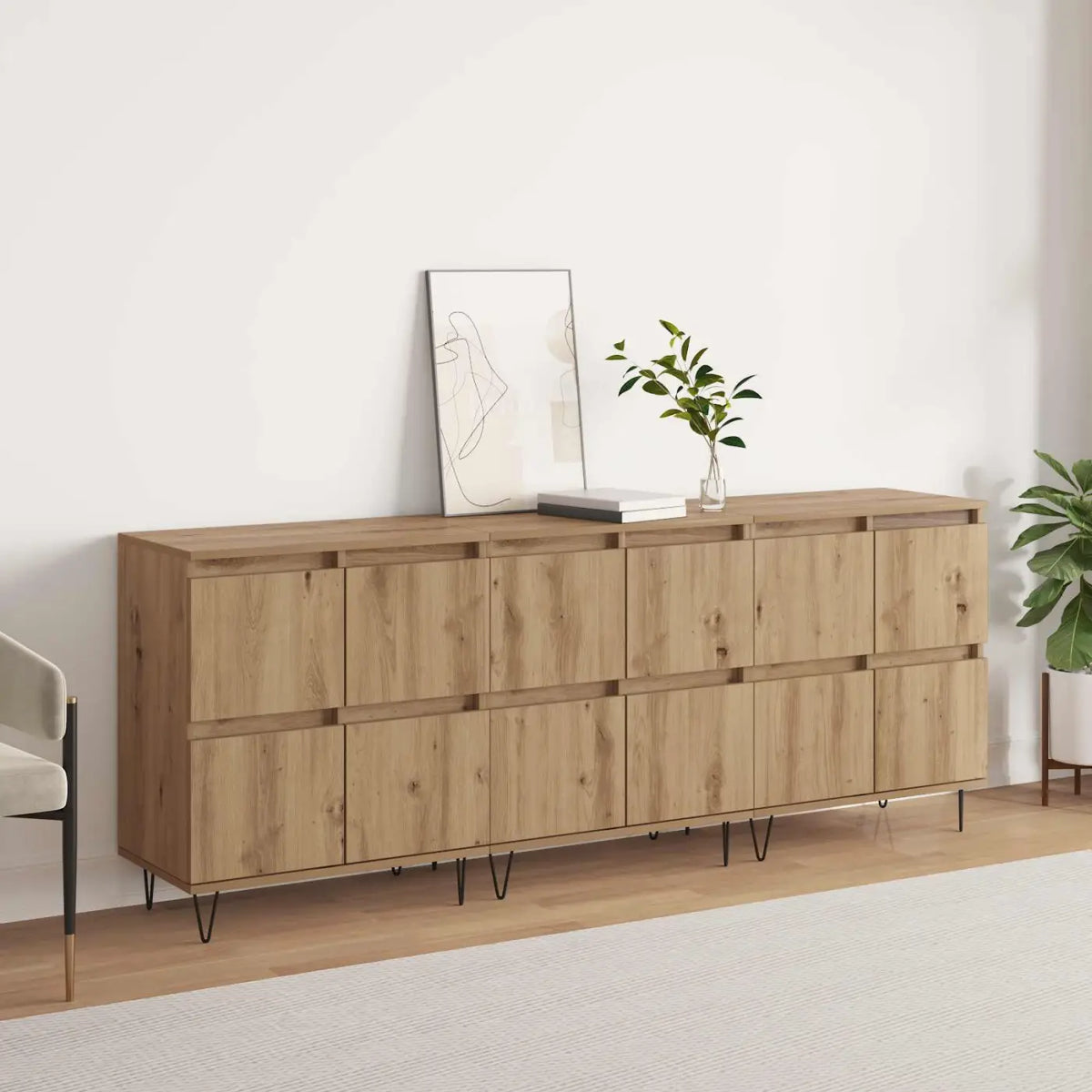Buffets 3 pc Chêne artisanal - XIOS