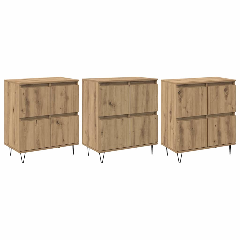Buffets 3 pcs chêne artisanal 180 x 35 x 70 cm - XIOS