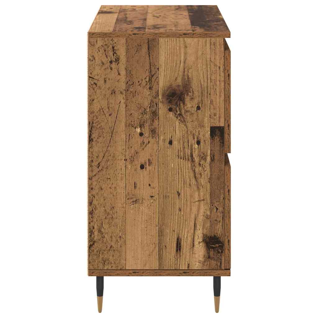 Buffets 2 pcs Bois ancien 120 x 35 x 70 cm Bois d'ingénierie - XIOS