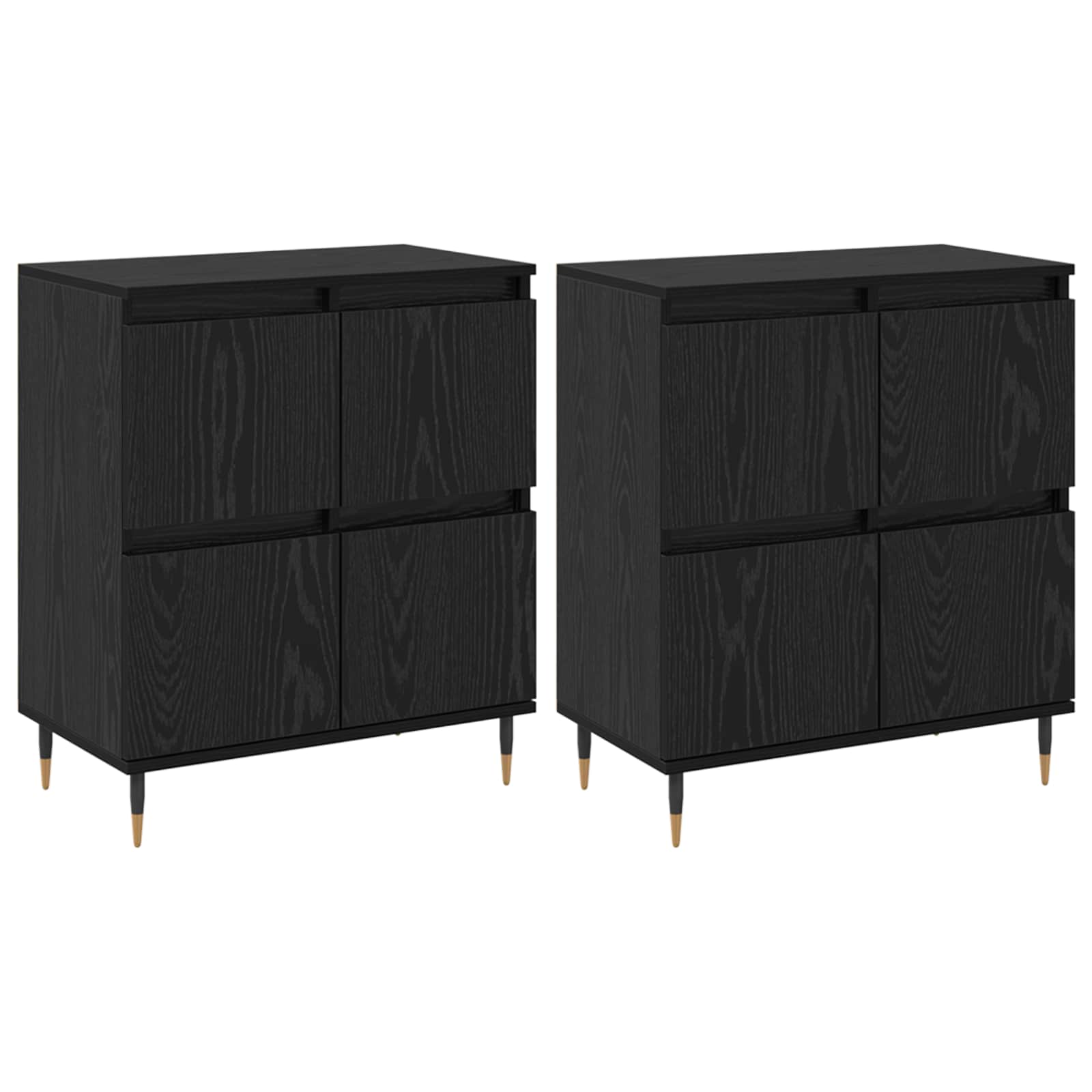 Armoire de rangement 2 pcs Chêne noir 60 x 35 x 70 cm - XIOS
