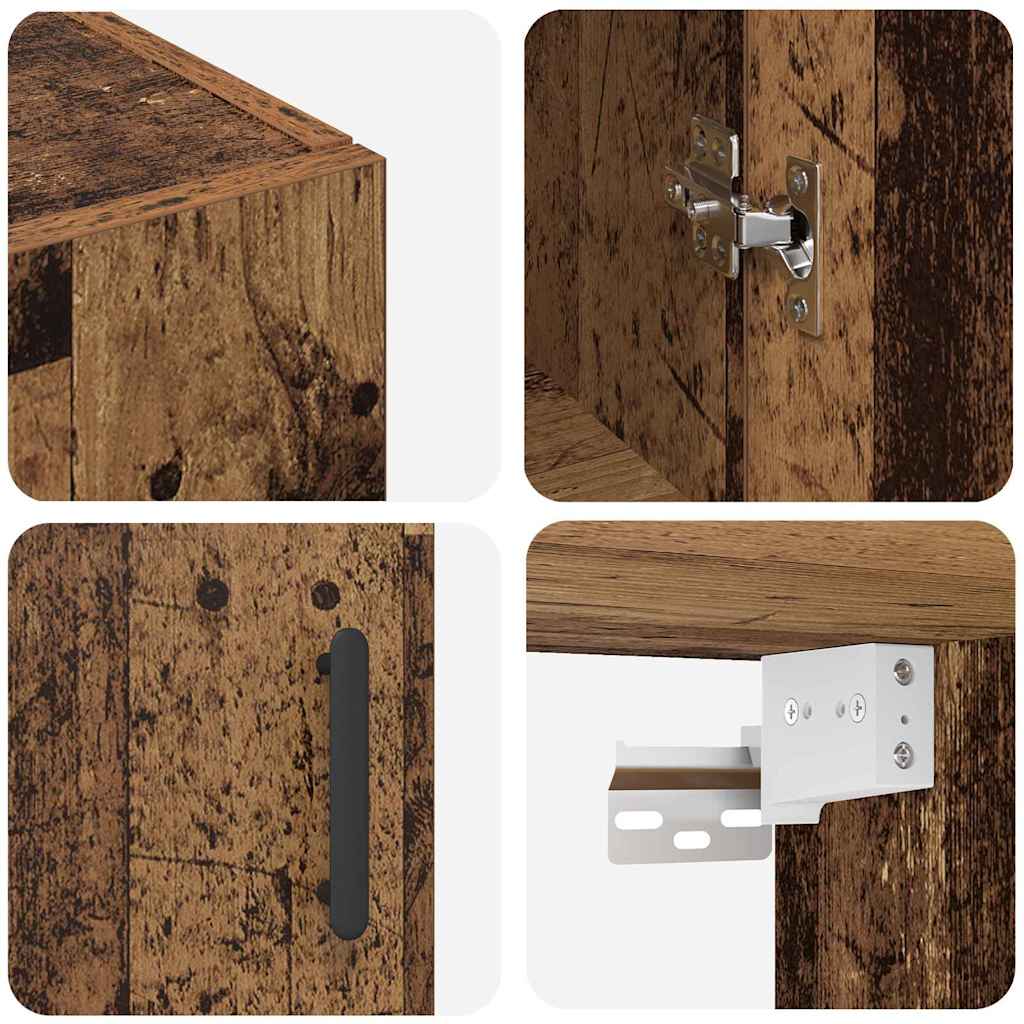 Armoires Murailles 2 pcs Bois ancien 69,5 x 34 x 90 cm - XIOS