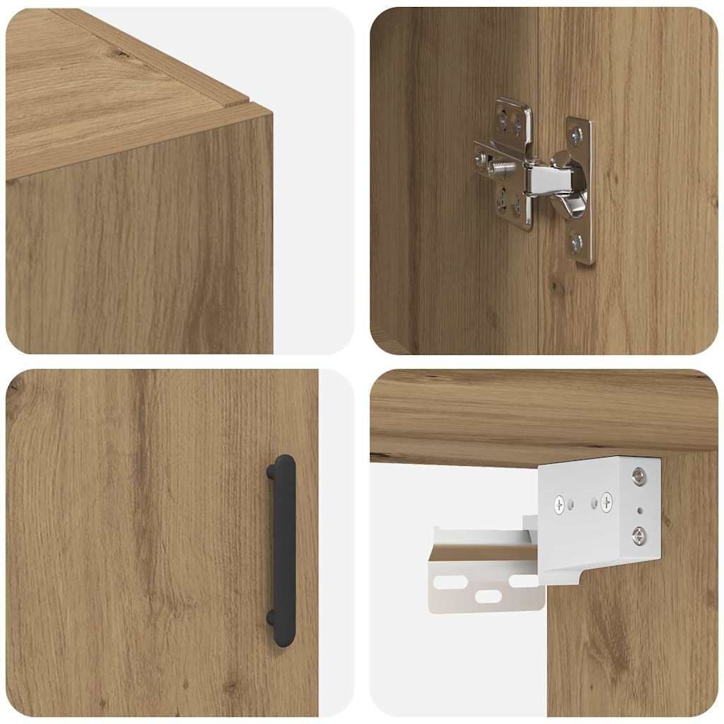 Armoires Murailles 2 pcs chêne artisanal 69,5 x 34 x 90 cm - XIOS