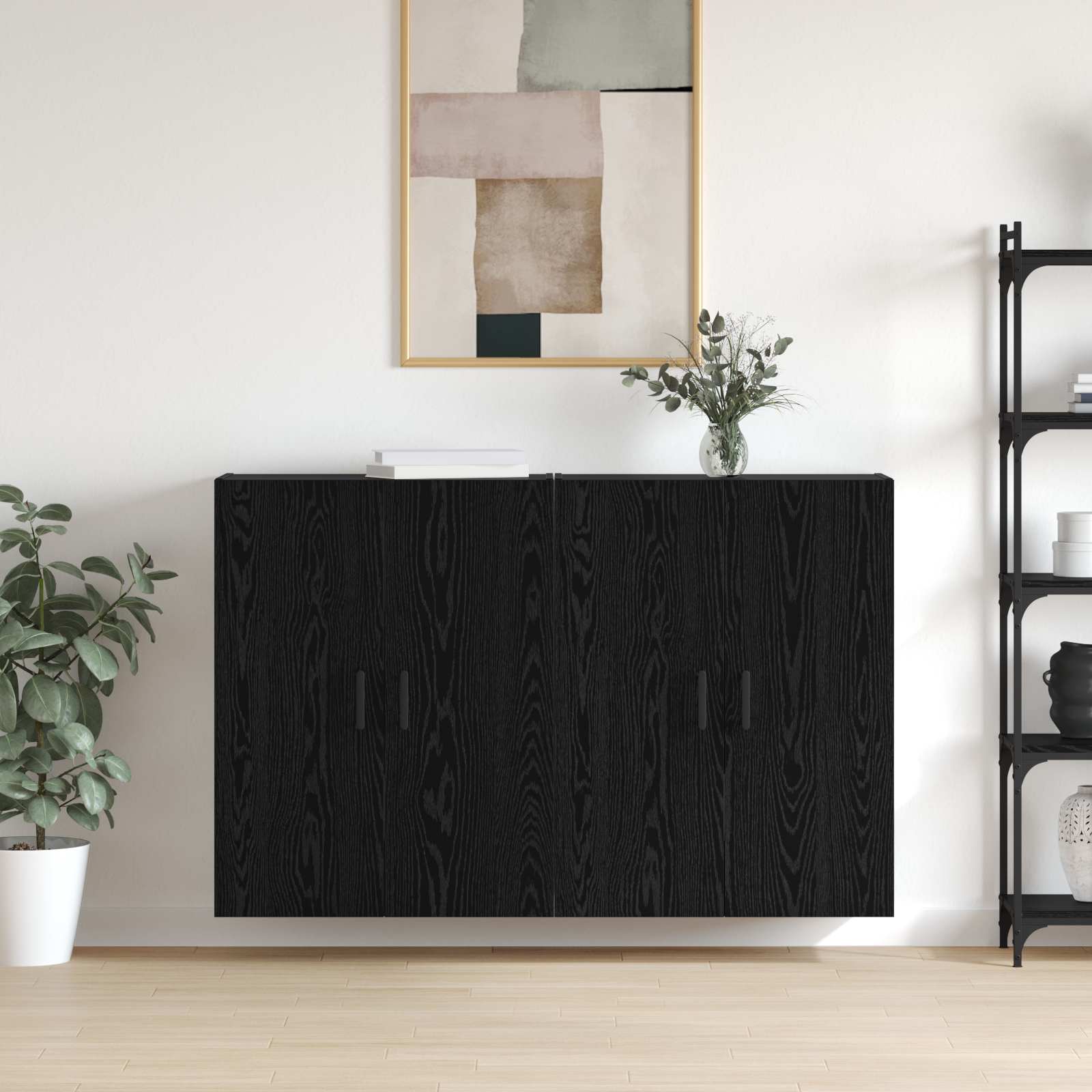 Armoire Murale Montage mural 2 pcs Chêne noir 69,5 x 34 x 90 cm - XIOS