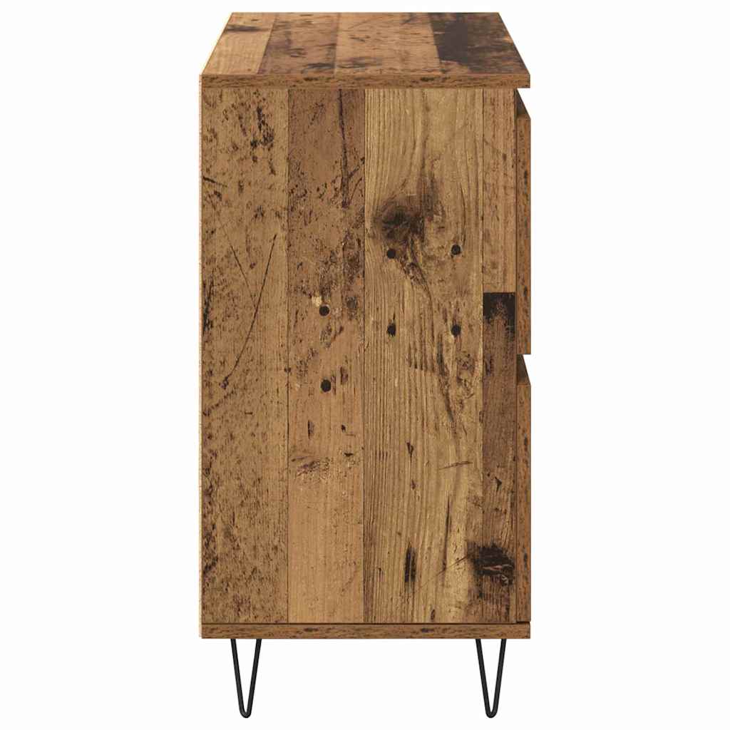 Buffets 2 pcs Bois ancien 120 x 35 x 70 cm Bois d'ingénierie - XIOS
