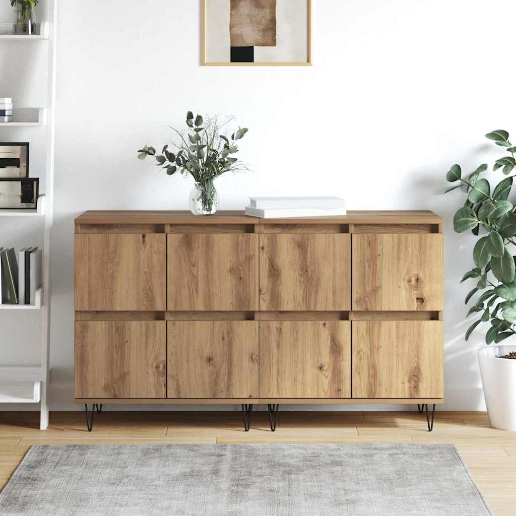 Buffets 2 pcs chêne artisanal 120 x 35 x 70 cm - XIOS